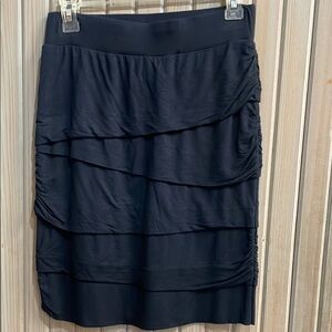 Tribal Blue Ruched Pencil Skirt for Cocktail